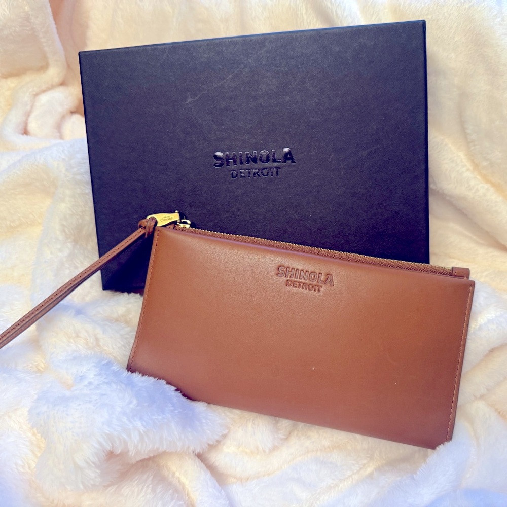 Long Wallet Shinola Leather Brown